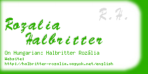 rozalia halbritter business card